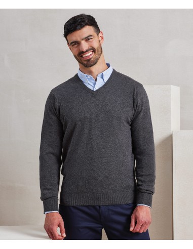 PRE-PR694-Mens V-Neck Knitted Sweater